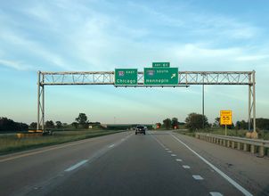 I-80 east at I-180 - Bureau County, IL