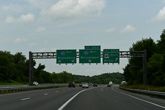 I-80 east at I-180/PA 147 - Turbot Twp