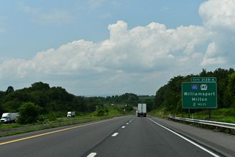 I-80 west at I-180/PA 147 - Turbot Twp