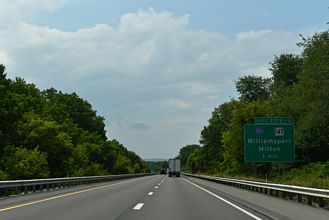 I-80 west at I-180/PA 147 - Turbot Twp