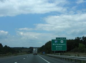 I-80 west 2 miles ahead of I-180/PA 147 in 2005