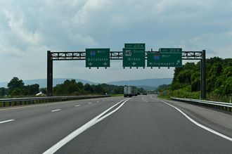 I-80 west at I-180/PA 147 - Turbot Twp