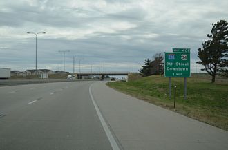 I-80/US 77 west at I-180/US 34 - Lincoln, NE