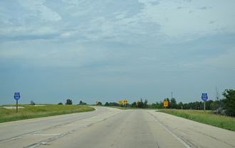 I-180 north at I-80 - Bureau County, IL