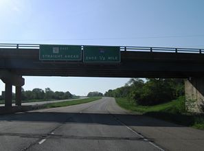 I-180 south at IL 71 - Hennepin