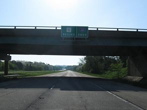 I-180 south at IL 71 - Hennepin