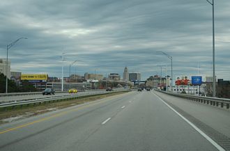 I-180/US 34 south at N 9th St - Lincoln, NE