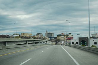 I-180/US 34 south at N 9th St - Lincoln, NE