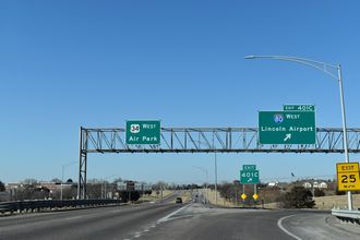 I-180/US 34 north at I-80/US 77 - Lincoln, NE