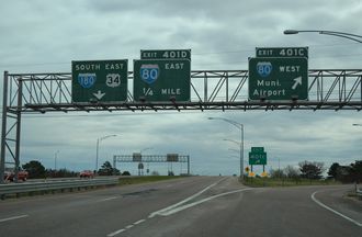 I-180/US 34 south at I-80/US 77 - 2016