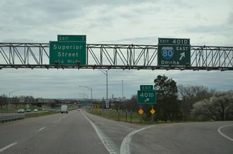 I-180/US 34 south at I-80/US 77 - 2016