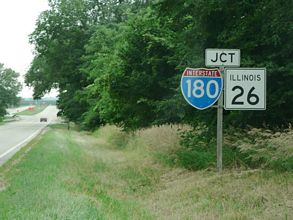 IL 71 west at I-180/IL 26 - Hennepin