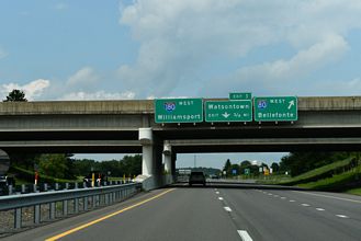 PA 147 north at I-180/80 - Turbot Twp