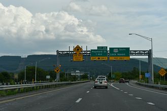 I-99/US 15 South at I-180/US 220 in Williamsport, PA