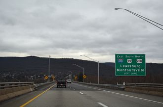 US 15 south at I-180/US 220 - Williamsport, PA