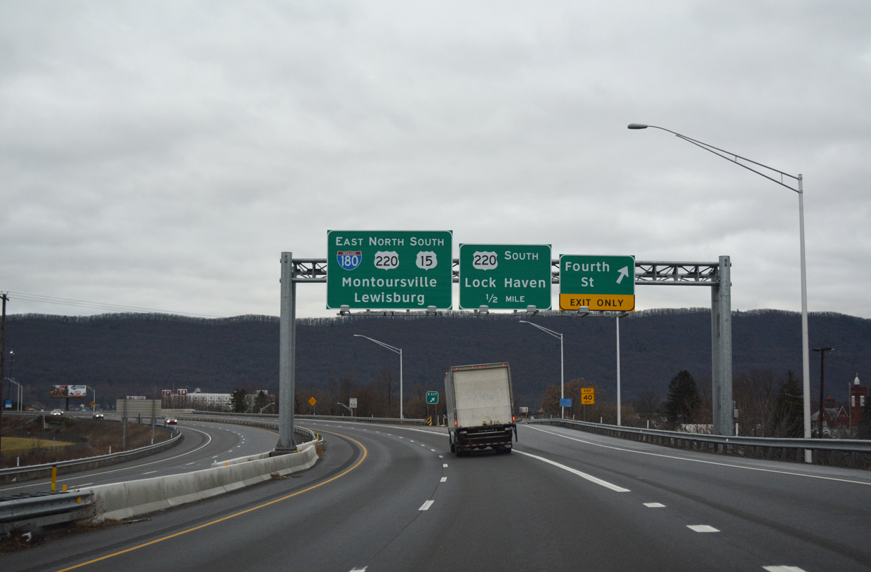 US 15 south at 4th Street - Williamsport, PA