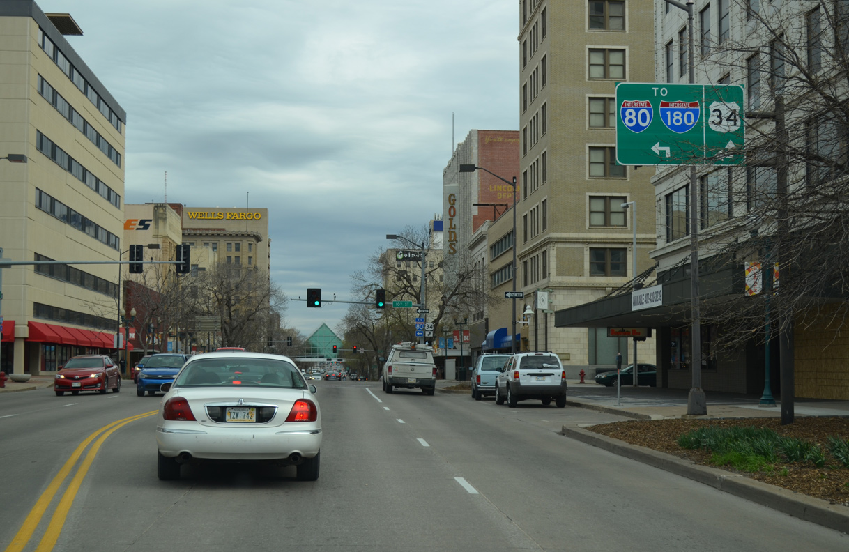 US 34 east at 10th St - Lincoln, NE