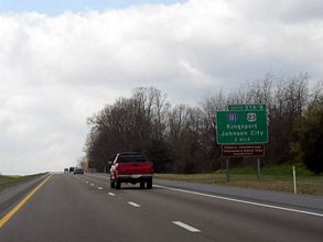 I-81 south at I-181/US 23 - Kingsport, TN