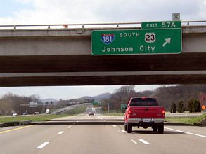 I-81 south at I-181/US 23 - Kingsport, TN