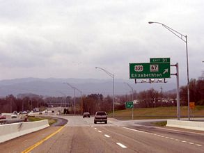 I-181/US 19W-23 south at US 321/SR 67 - Johnson City, TN