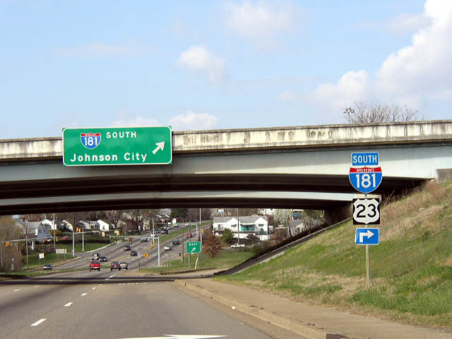 US 11W south at I-181/US 23 - Kingsport, TN