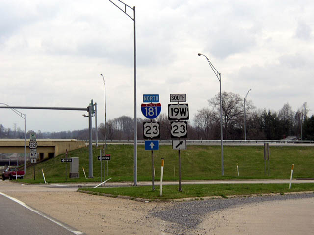 US 321 north at I-181/US 19W-23 - Johnson City, TN