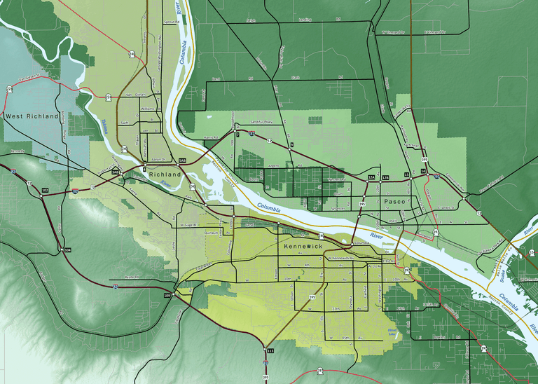 Tri Cities Washington Map