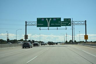 I-184 west at I-84/US 30 - Boise, ID