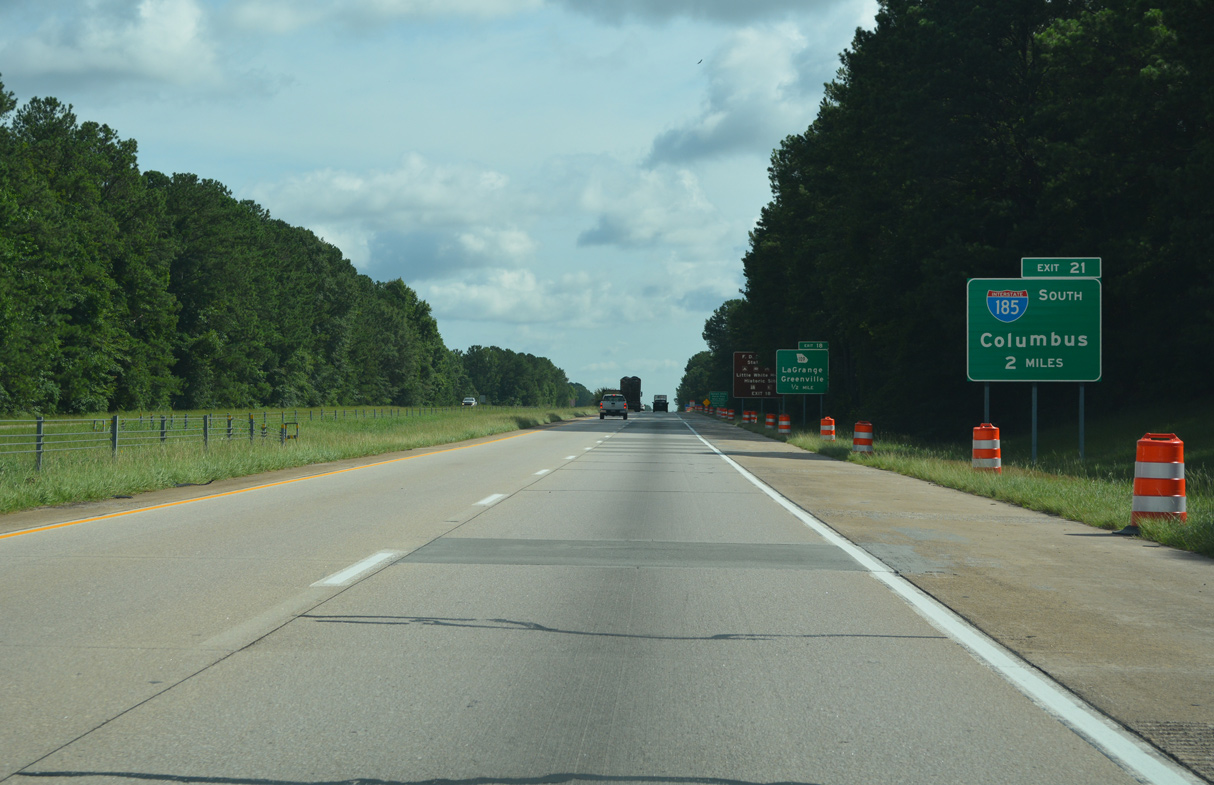 I-85 north at I-185 - LaGrange, GA