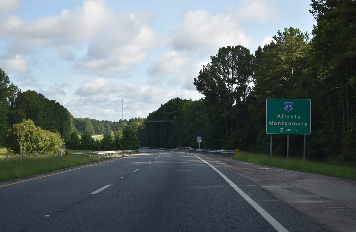 I-185 north at I-85 - LaGrange, GA