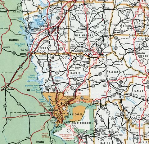 West Georgia - 1979 Map