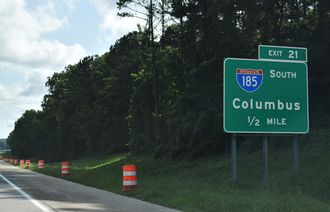 I-85 north at I-185 - LaGrange, GA