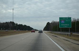 I-85 south at I-185 - LaGrange, GA