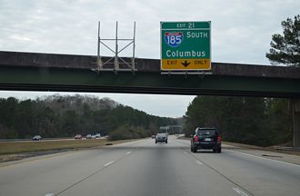 I-85 south at I-185 - LaGrange, GA