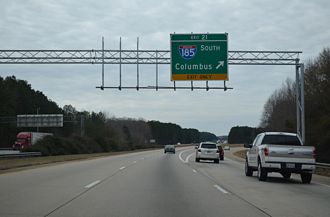 I-85 south at I-185 - LaGrange, GA