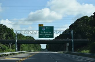 I-185 north at I-85 - LaGrange, GA