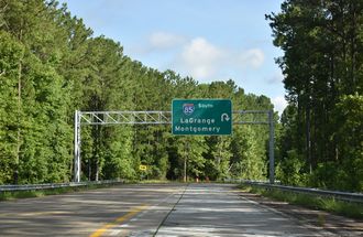 I-185 north at I-85 - LaGrange, GA