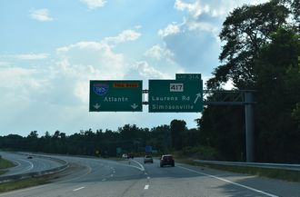 I-185 south at S.C. 417 - Mauldin
