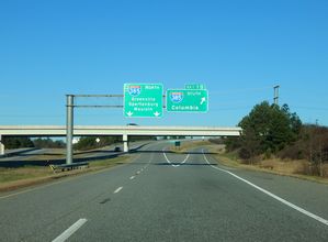 I-185 north at I-385 - Mauldin, SC