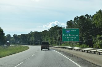 U.S. 27/280 west ahead of Interstate 185 at Columbus, Georgia