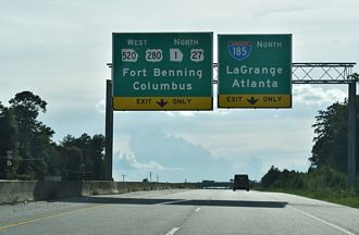 US 27-280/SR 520 west at I-185 - Columbus, GA