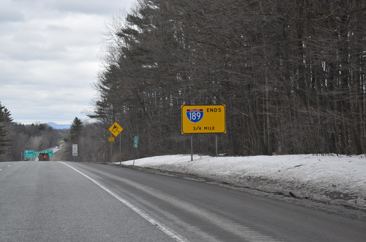 I-189 east at I-89 - South Burlington, VT