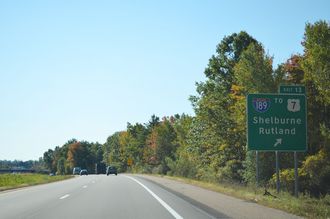I-89 South at Interstate 189 in South Burlington, Vermont