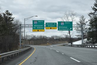 I-189 east at I-89 - South Burlington, VT