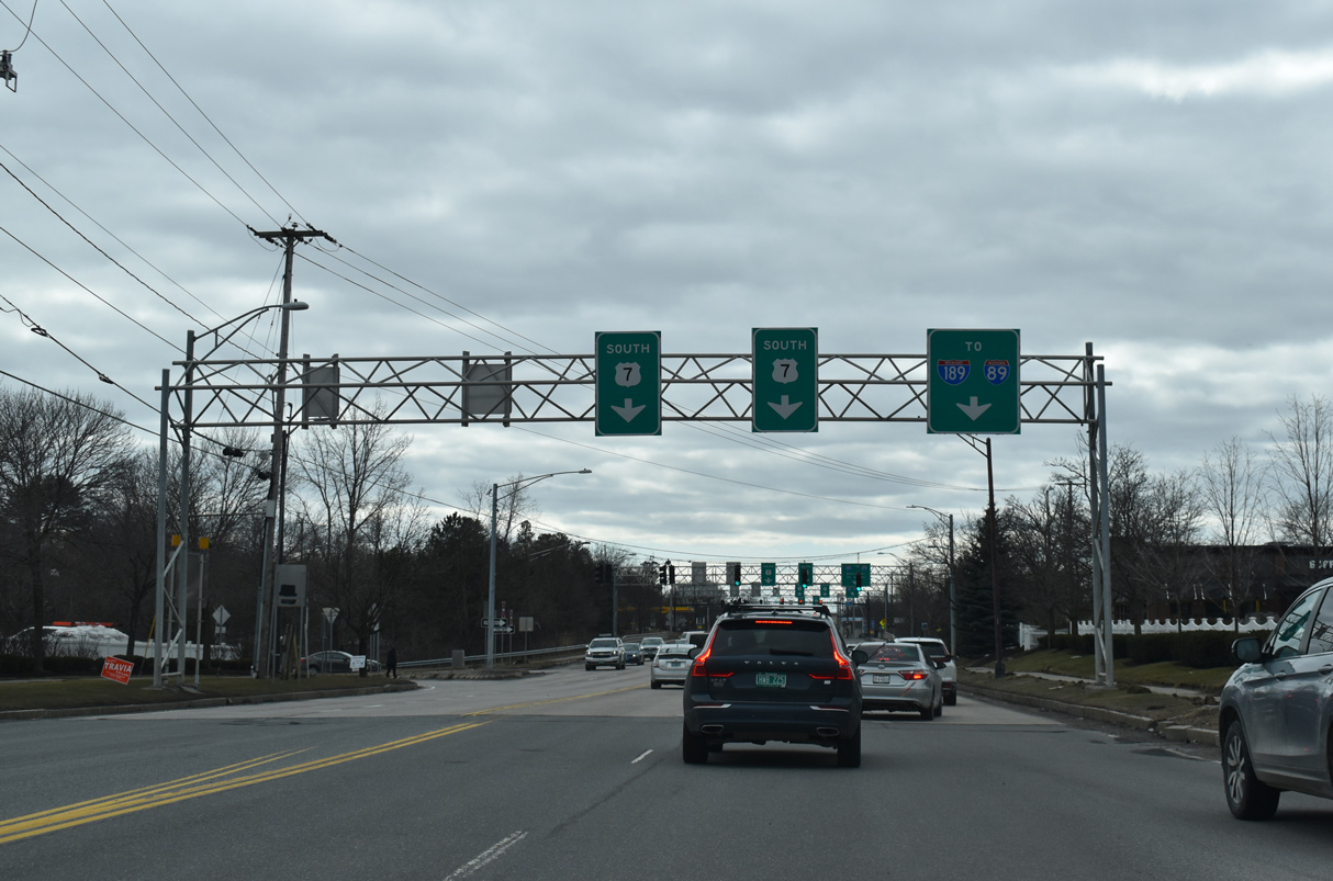 US 7 south at I-189 - Burlington, VT