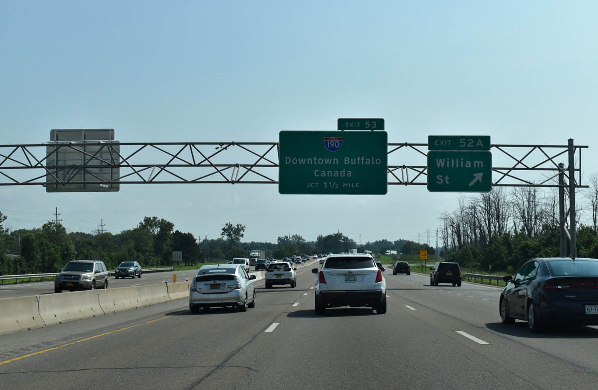 I-90 west at I-190 - Cheektowaga, NY