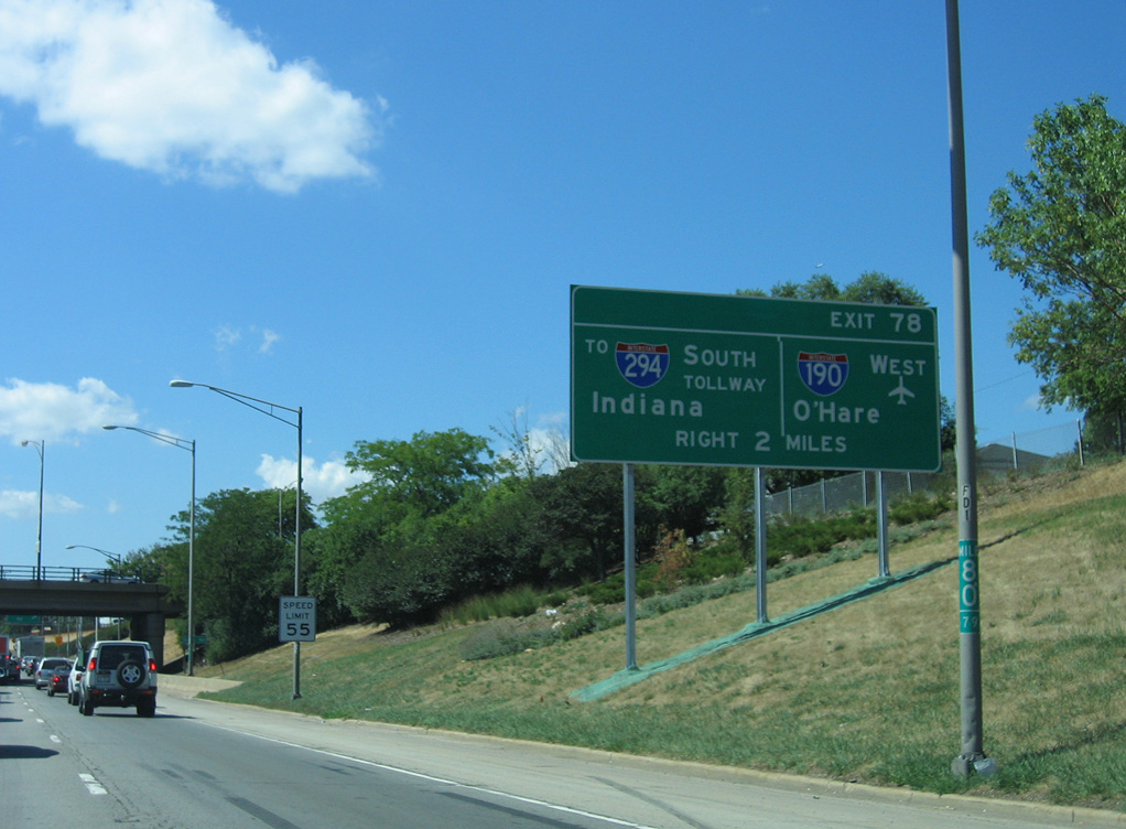 I-90 west at I-190 - Chicago, IL