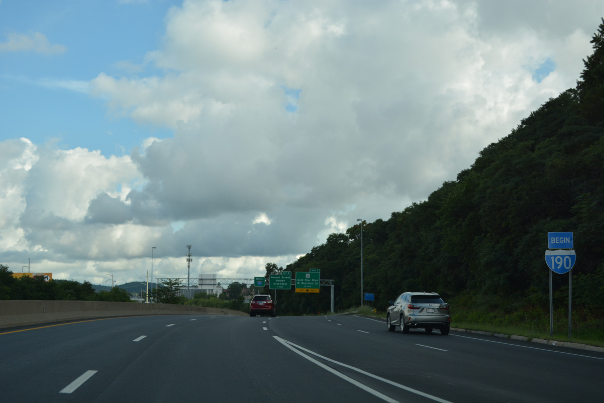 I-190 north at I-290 - Worcester, MA