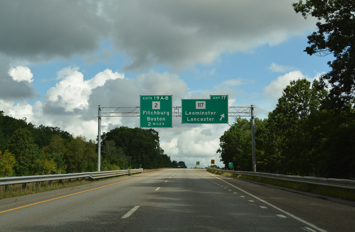 I-190 north at Route 2 - Leominster, MA
