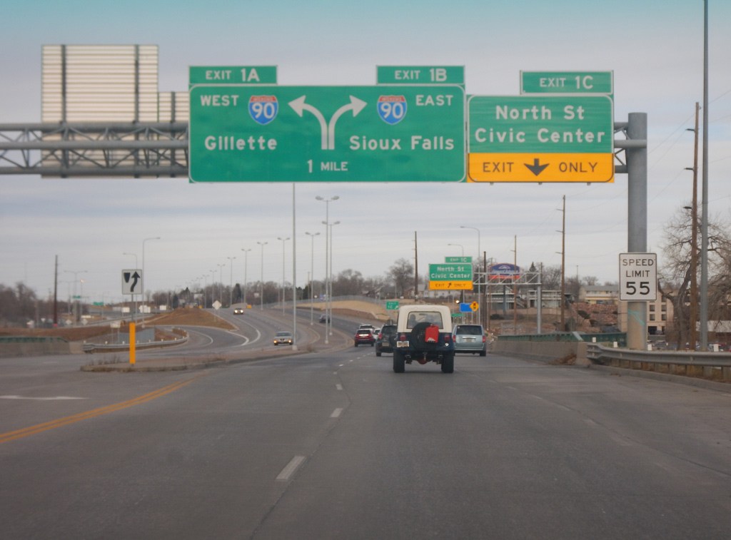 I-190/US 16 north at North St - Rapid City, SD